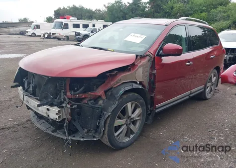 2014 Nissan Pathfinder Platinum из США, поврежденный, VIN 5N1AR2MM8EC723843